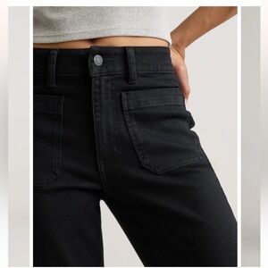 Quince Bella Stretch Patch Pocket Wide Leg Jeans (28 inseam)